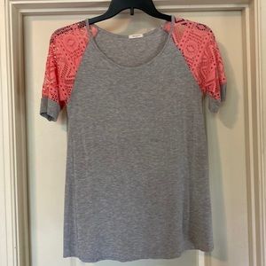 Laser cut out sleeved Top